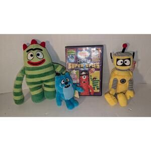 Vintage Yo Gabba Gabba Plushies DVD TY Nickelodeon Brobee Plex